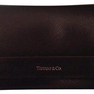 Tiffany & Co. Black Leather French Wallet